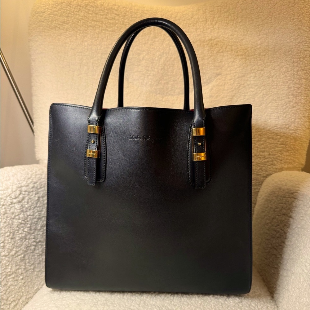 Salvatore Ferragamo Black Leather Bag